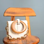 Wrist High End Bag Western Style Crossbody - Beige
