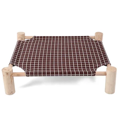 Summer Cat Pet Bed Removable And Washable Coffee Color Grid - Shop at LoveMi