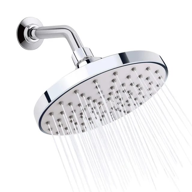 New Product 6 Inch ABS Simple Low Pressure Shower Head Hotel Silver - Shop at LoveMi
