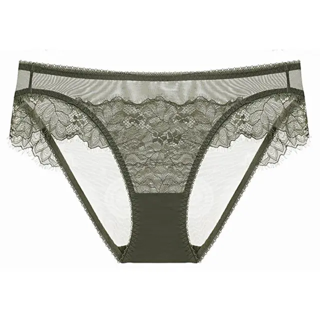 Women Breathable Plain Weave Spandex Panties Green - Shop at LoveMi