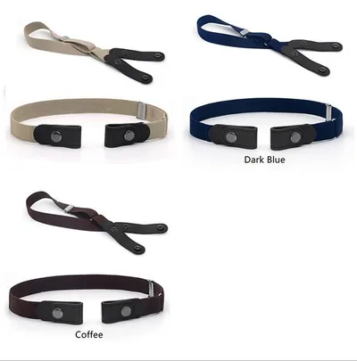 Jeans Belt Seamless Elastic Without Buckle All match Lazy Belt 10Set - Shop at LoveMi