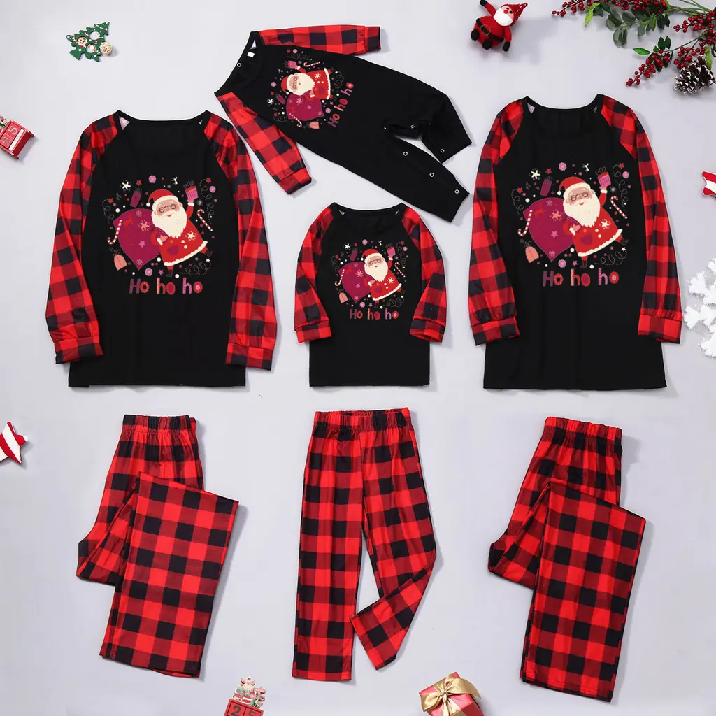 European And American Christmas Parent-child Home Set Pyjamas