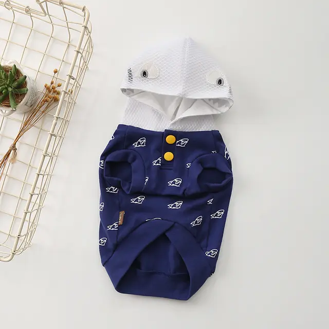 New Cotton Stretch Dog Clothes For Spring And Summer Blue - Shop at LoveMi