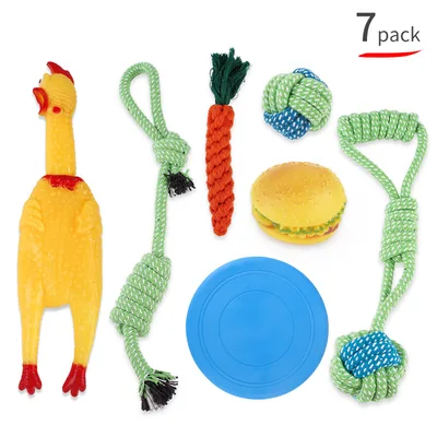 Toys Molar Teeth Resistant Bite Fighting Shiba Inu Interactive Pet Toy Set Dog Supplies Sevenpiece Suit - Shop at LoveMi