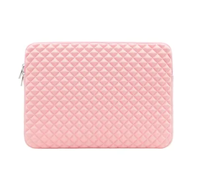 Fashion Business Diamond Pattern Laptop Liner Bag Pink - Shop at LoveMi