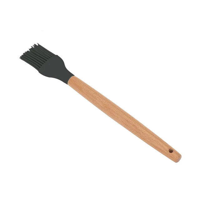 Wooden Handle Silicone Cooking Utensils Set Oil Brush - Shop at LoveMi