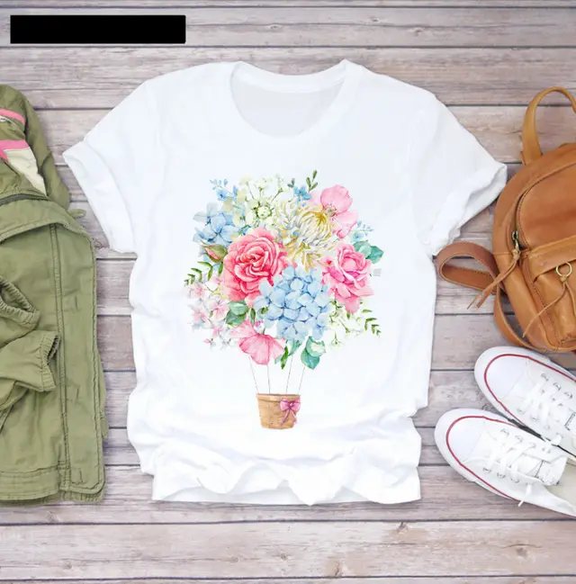 Fashion Print Ladies Loose Round Neck Top T shirt 6Style - Shop at LoveMi