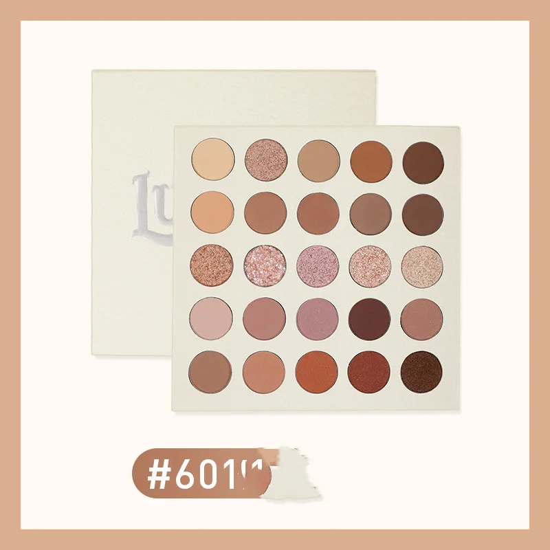 Cream Eye Ling 25 Color Eyeshadow Beads Matte Earth Milk Tea Large Pan Eyeshadow Palette Apricot And Honey - Shop at LoveMi