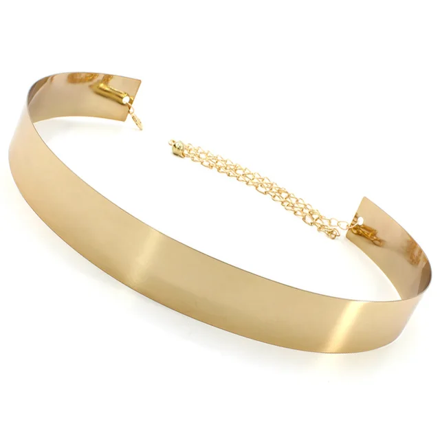 Coat Dress Iron Girdle Ladies All match Metal Wide Accessories Waist Chain 3Color - Shop at LoveMi