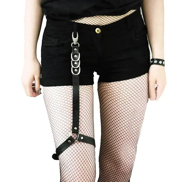 Multi layer Cross wrapped Hook And Removable Elastic Leg Loop 2Black - Shop at LoveMi
