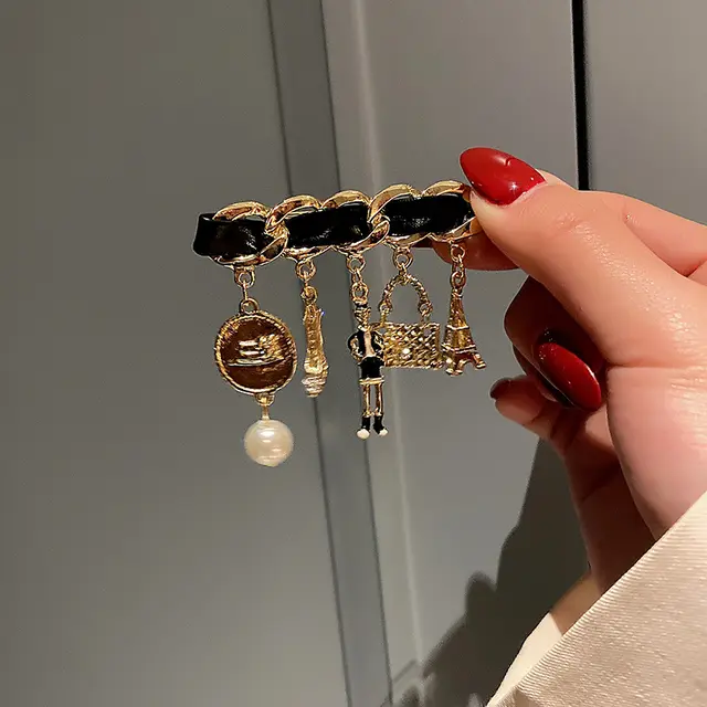 Pearl Brooch Female Pin Fixed Clothes Accessories Temperament Hepburn - Shop at LoveMi