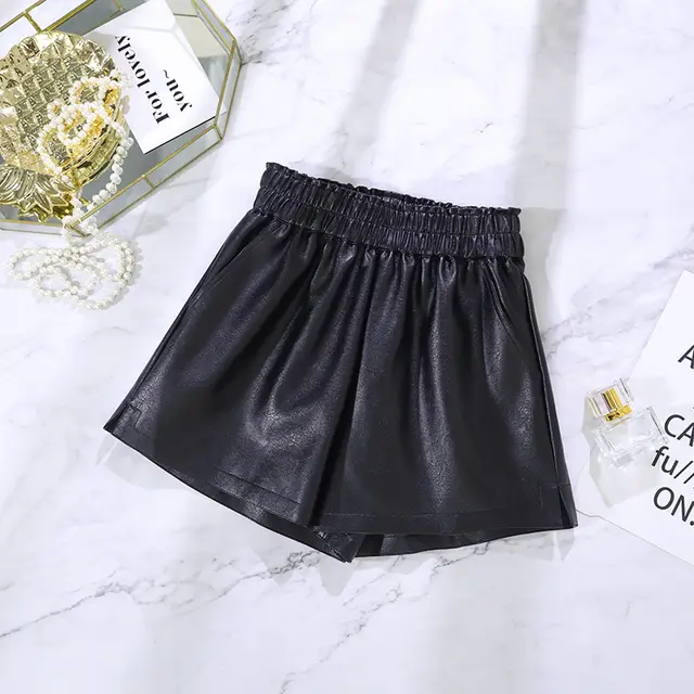 Loose Wide Leg Slim High Waist Shorts Black - Shop at LoveMi