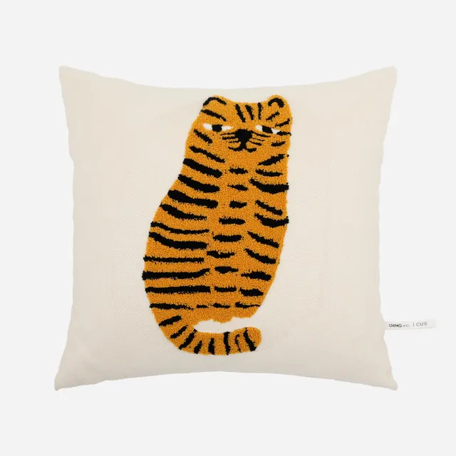 Cartoon Leopard Throw Pillow Living Room Sofa Case Cerebellar Tiger - Shop at LoveMi