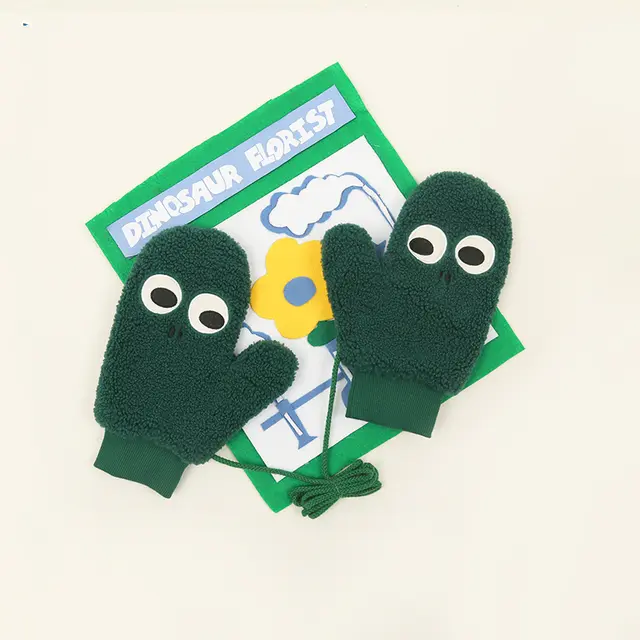 Gloves With Halter Neck And Fingers To Keep Warm And Cold And Velvet Green - Shop at LoveMi