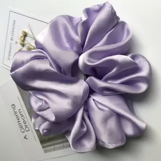 Smooth Satin sausage loop - Purple