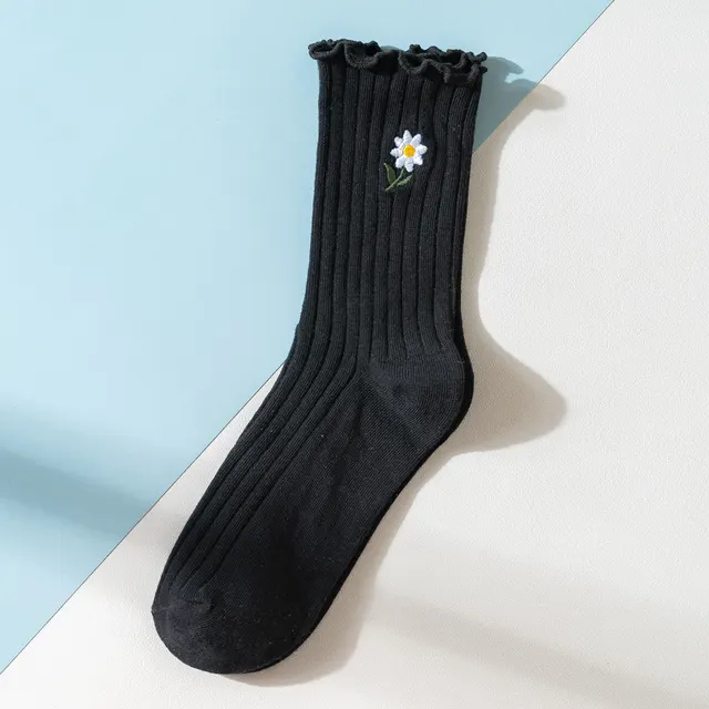 October 11 Loose Mouth Socks In Tube Cotton Confinement Socks Black - Shop at LoveMi
