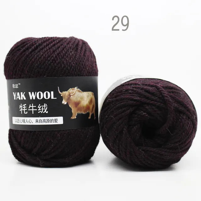Cow Wool Yarn Scarf Thread Hat 245 Stick Needle Hand knitted Medium Thick Coat Black And Red - Shop at LoveMi