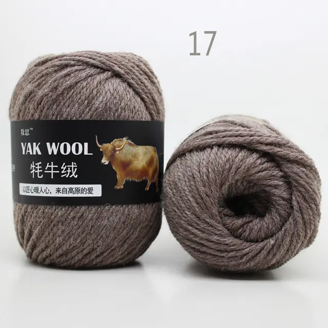 Cow Wool Yarn Scarf Thread Hat 245 Stick Needle Hand knitted Medium Thick Coat Brown Camel - Shop at LoveMi