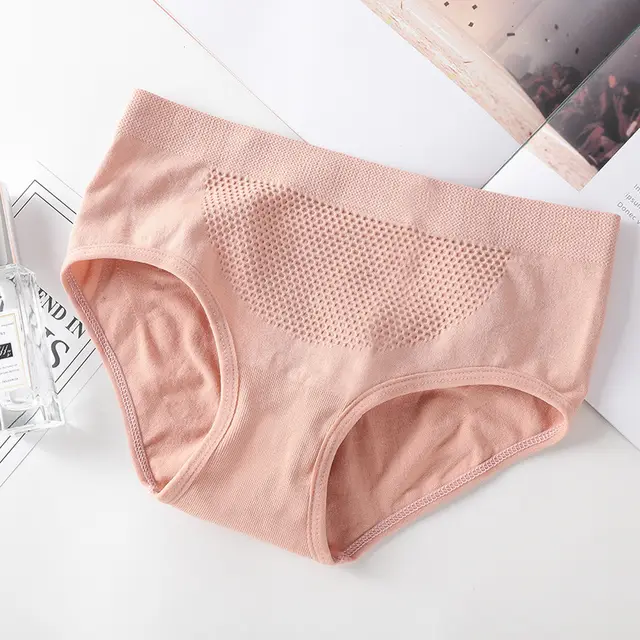 Seamless Mid rise Cotton Crotch Briefs For Women Pink - Shop at LoveMi