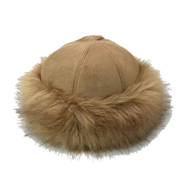 Yurt Style Plus Velvet Fox Fur Hat Camel - Shop at LoveMi