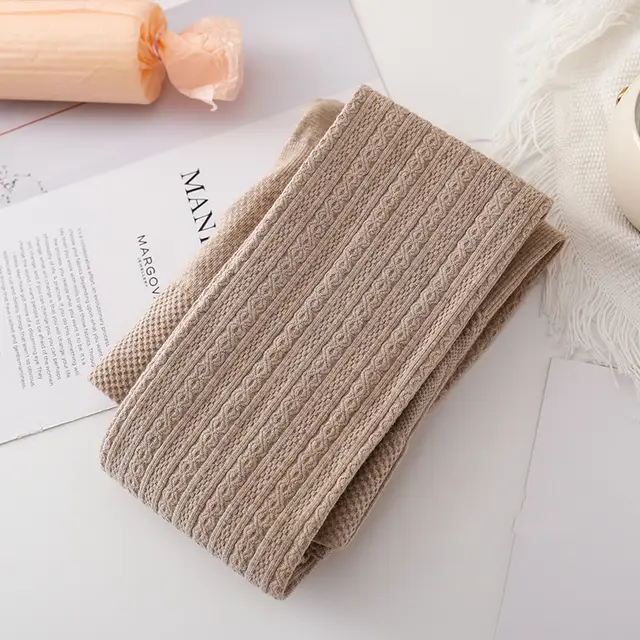Japanese JK White Tights Autumn And Winter Thickened Oat Color Brown - Shop at LoveMi