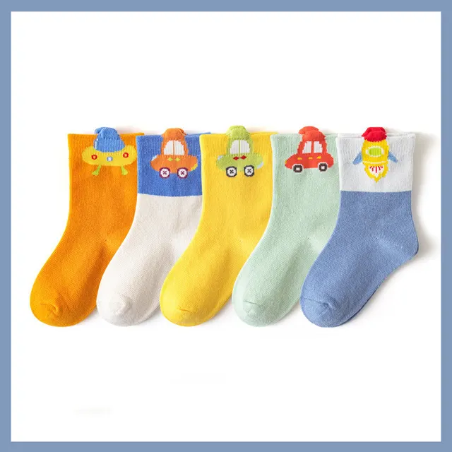 Children's Bright Color Trendy Middle Tube Casual Student Socks Blue - Shop at LoveMi