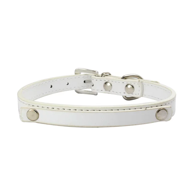 DIY Alphabet Dog Name Pet Collar Wear Accessories Plain Weave White - Shop at LoveMi