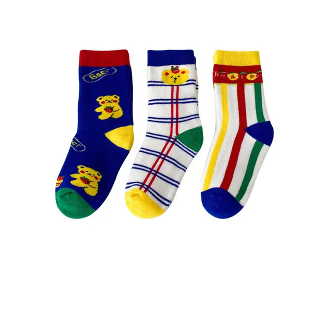 Terry Thickened Children's Socks For Autumn And Winter Bear Group - Shop at LoveMi