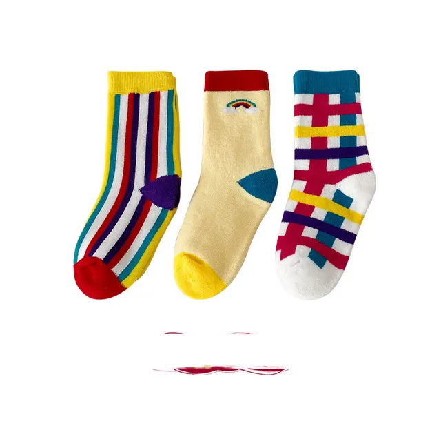 Terry Thickened Children's Socks For Autumn And Winter Rainbow Group - Shop at LoveMi