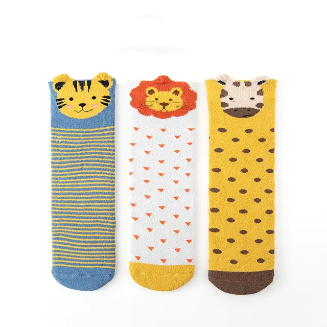 Autumn And Winter New Three dimensional Cartoon Animal Children's Socks Lion Group - Shop at LoveMi