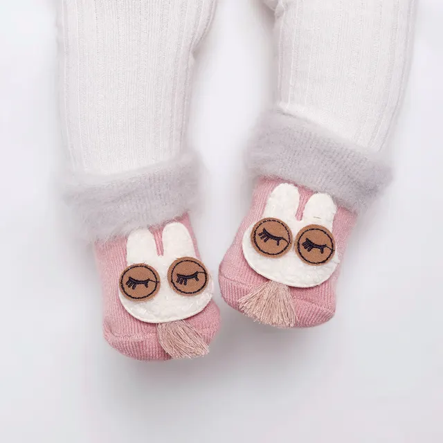 Middle And High Tube Cartoon Children's Terry Socks Fringed Rabbit - Shop at LoveMi