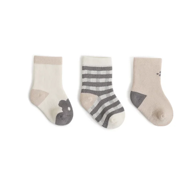 Baby Socks For Autumn And Winter Combed Cotton Thickening To Keep Warm Grizzly Bear. - Shop at LoveMi