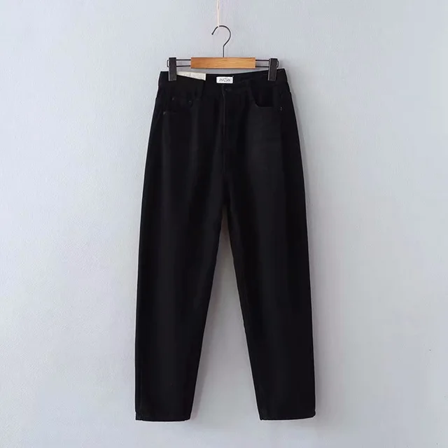 High Waist Slimming Washed Fashion Jeans Black - Shop at LoveMi