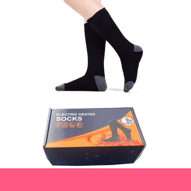 Men's And Women's Winter Warm Feet Heating Charging Socks Black Bottom Heating - Shop at LoveMi