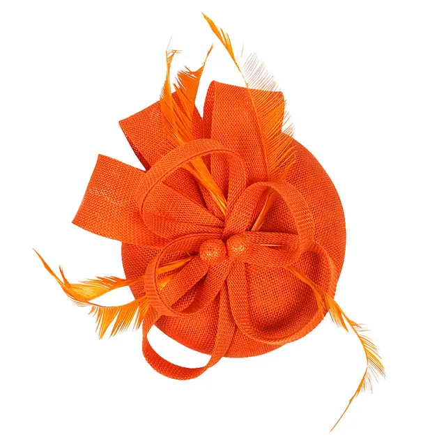 Republic Of China Vintage Linen Small Top Hat Headwear Orange - Shop at LoveMi