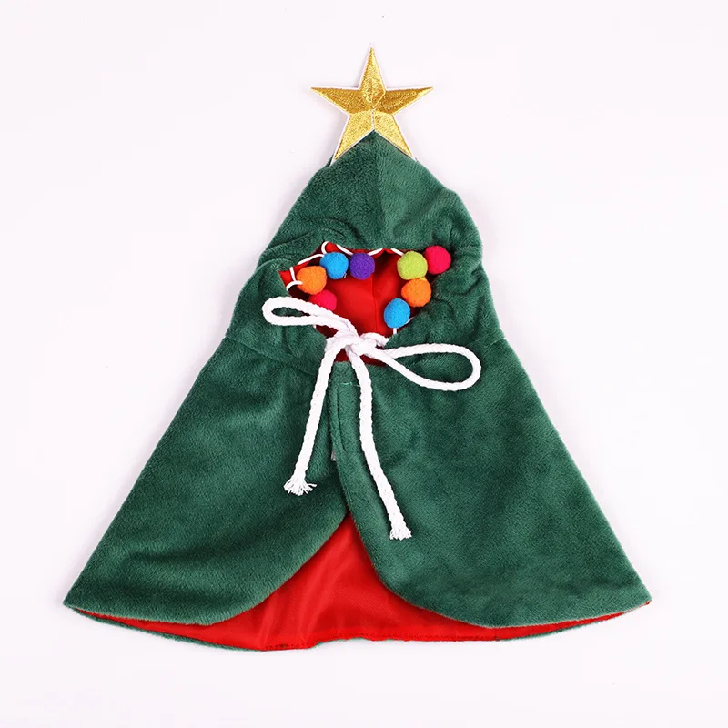 Christmas Halloween Turned Funny Cat Clothes Cloak Green - Shop at LoveMi