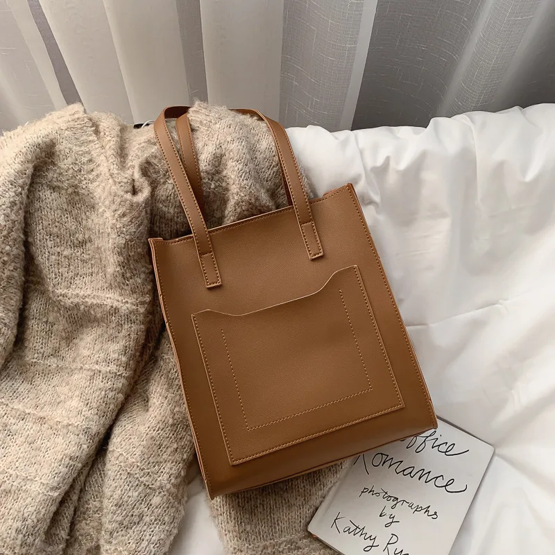 Shoulder Bag Large Capacity Female Tote Brown - Shop at LoveMi