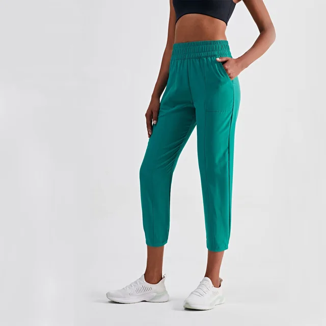 European And American High waisted Peach Hips Fitness Pants Teal Lagoon - Shop at LoveMi