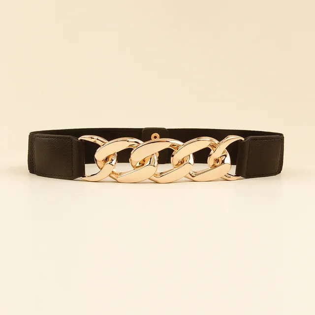 Fashion All match Coat Dress With Elastic Waistband Decoration Gold - Shop at LoveMi