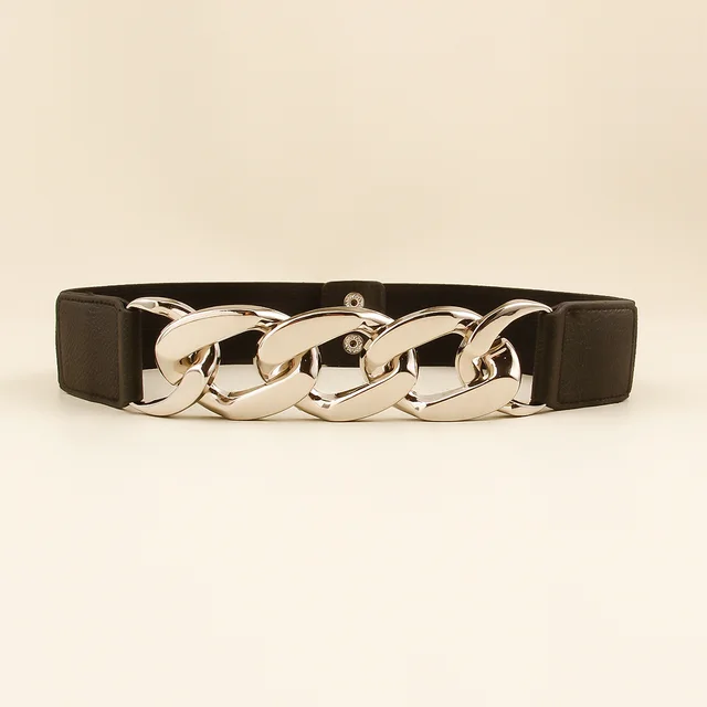 Fashion All match Coat Dress With Elastic Waistband Decoration Silver - Shop at LoveMi