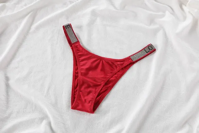 Women's High fork Bikini Half pack Hip T Pants Red - Shop at LoveMi