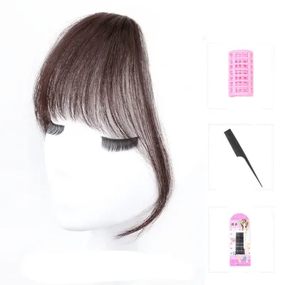 French 3d Air Bangs Wig Female Character Natural And Realistic Invisible Real Hair Piece 3 Style - Shop at LoveMi