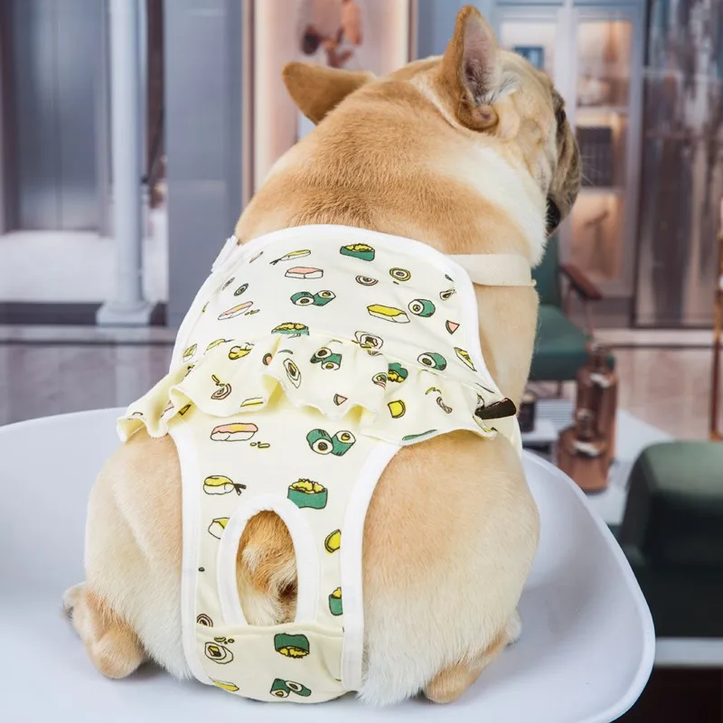 Dog Fighting Pugs Strap Physiological Pants Anti harassment Yellow - Shop at LoveMi