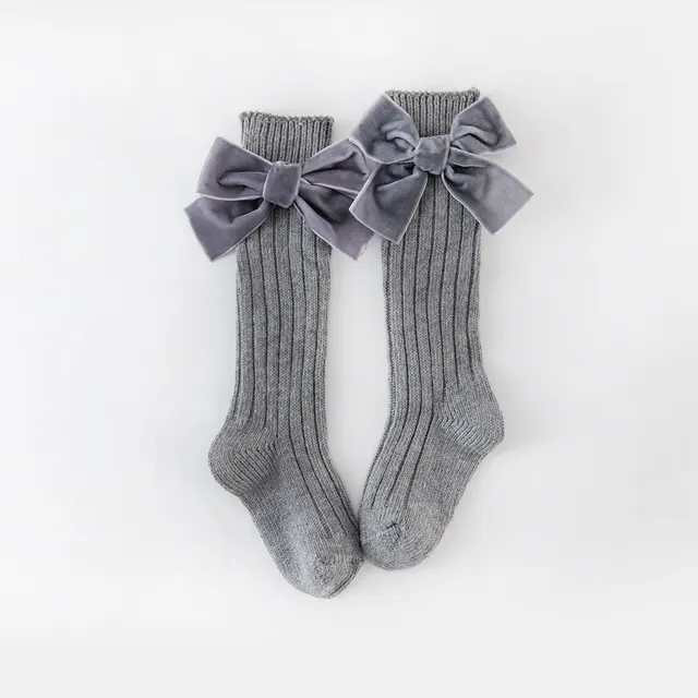 Primary School Growth Tube Cotton Socks Girls Dark Grey - Shop at LoveMi