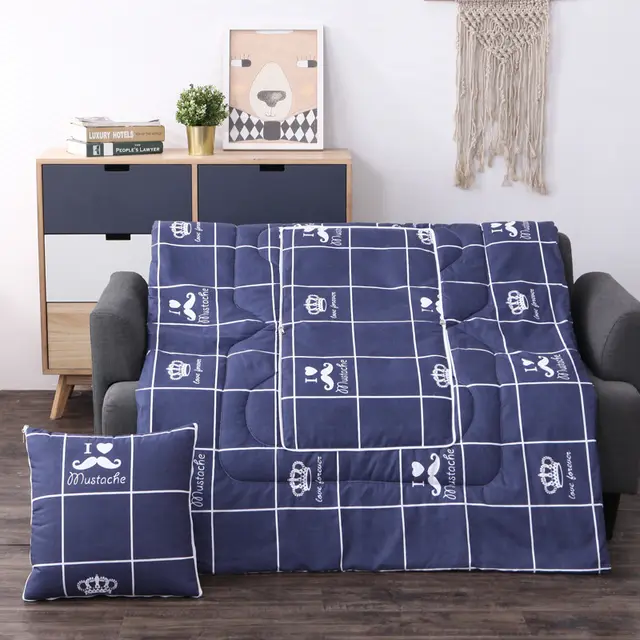 2 In 1 Pillow Travel Blanket Cartoon Plush Thicken Filled PP Cotton - Shop at LoveMi