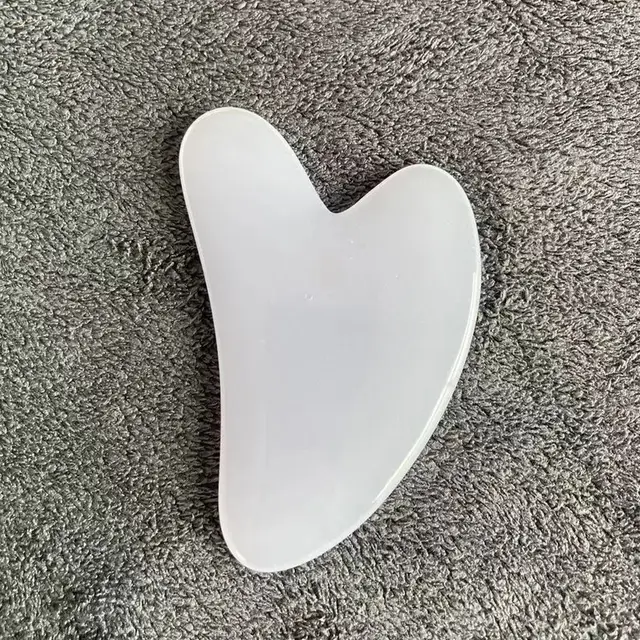 Resin Beeswax Heart shaped Gu Sha Facial Scraping Sheet For Beauty Salon White - Shop at LoveMi