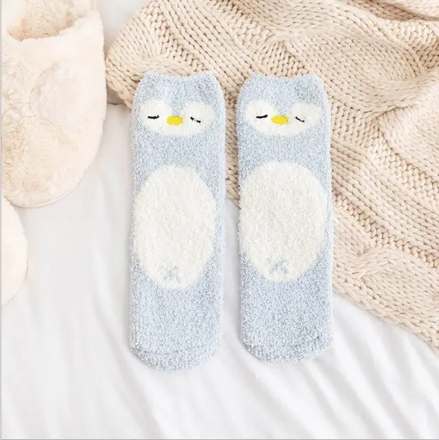 Cute Cartoon Animal Thickened Warm Women's Socks Penguin - Shop at LoveMi