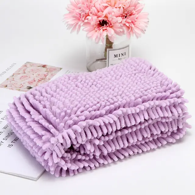 Pet Chenille Extra Size Quick drying Absorbent Towel Purple - Shop at LoveMi
