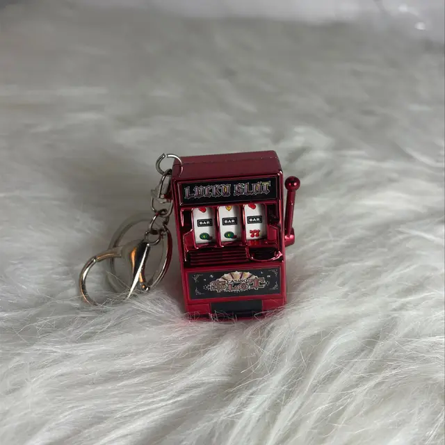 Mini Fruit Digital Lottery Novelty Palm Slot Machine Keychain Red Lobster Clasp - Shop at LoveMi