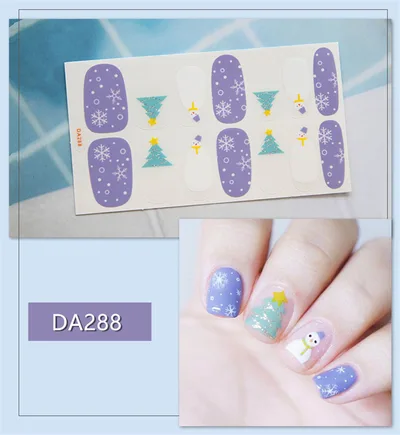 Full Nail Polish Film Net Red Stickers Christmas - Shop at LoveMi